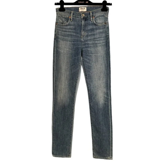AGOLDE Denim - Agolde Jeans Women's Size 25 x 32 Blue Light Wash Slim Straight High Rise READ